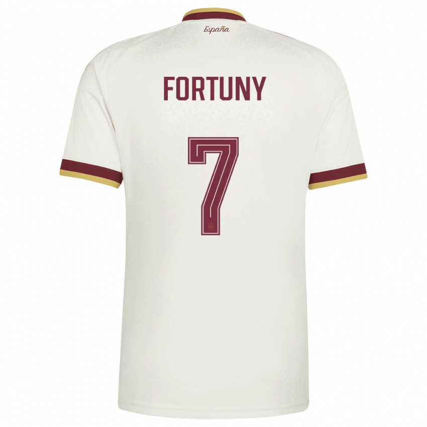 ילדים ספרד פול פורטוני #7 שמנת בורדו הרחק ג'רזי 26-28 חולצה קצרה