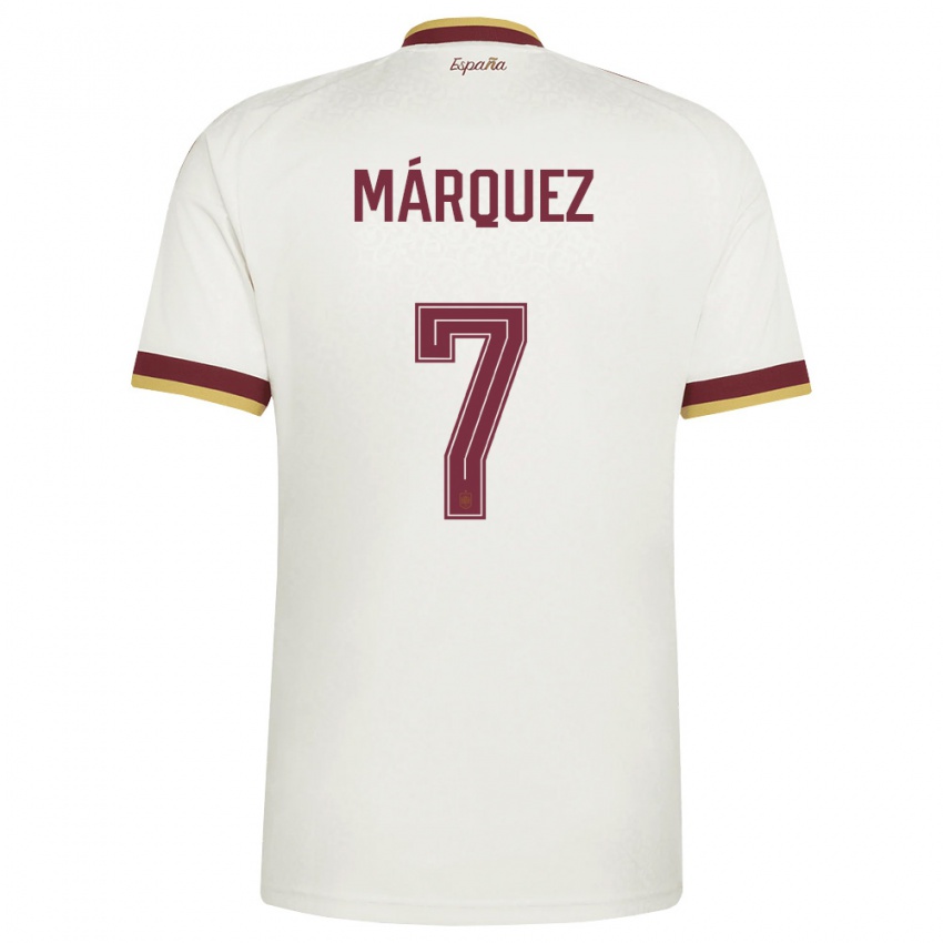 ילדים ספרד רוזה מרקז #7 שמנת בורדו הרחק ג'רזי 26-28 חולצה קצרה