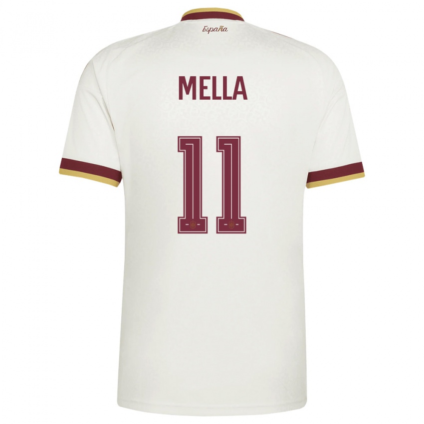 ילדים ספרד דויד מייה בואולון #11 שמנת בורדו הרחק ג'רזי 26-28 חולצה קצרה