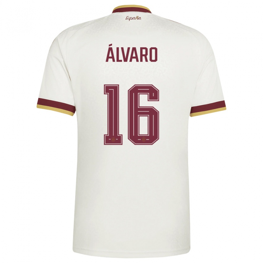 ילדים ספרד Álvaro Fernández #16 שמנת בורדו הרחק ג'רזי 26-28 חולצה קצרה