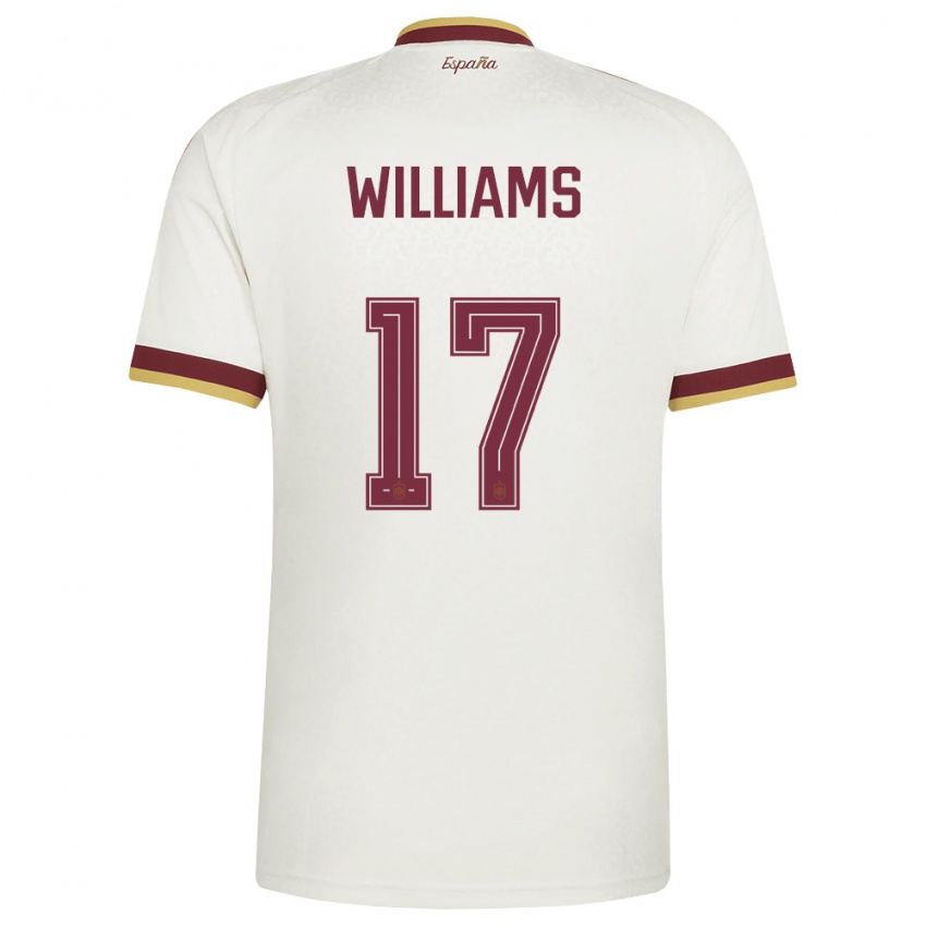 ילדים ספרד ניקו ויליאמס #17 שמנת בורדו הרחק ג'רזי 26-28 חולצה קצרה