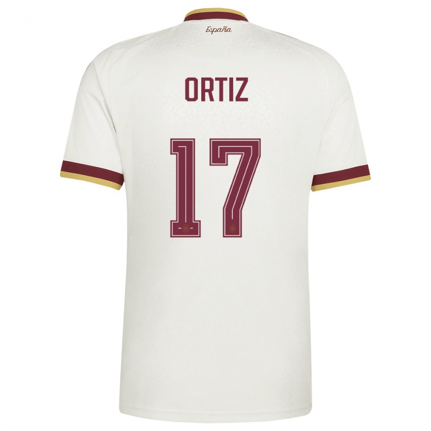 ילדים ספרד מלאך אורטיז #17 שמנת בורדו הרחק ג'רזי 26-28 חולצה קצרה