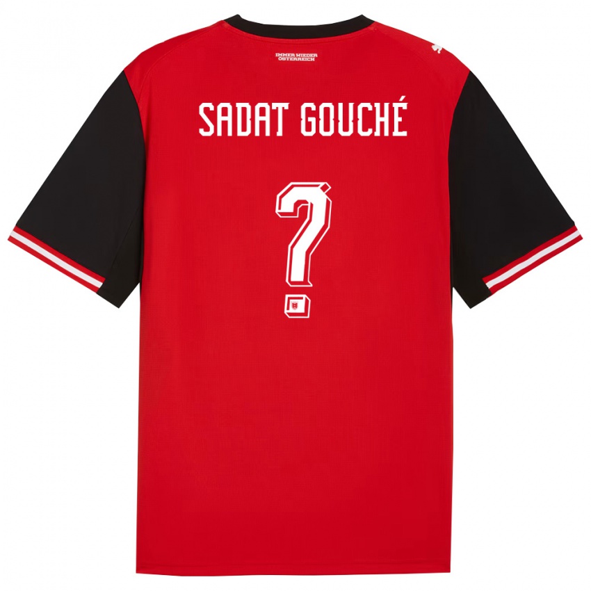 גברים אוסטריה Frederic Sadat Gouché #0 שחור לבן ג'רזי ביתית 26-28 חולצה קצרה
