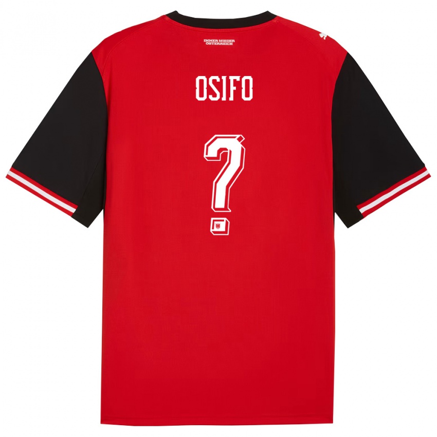 גברים אוסטריה David Osifo #0 שחור לבן ג'רזי ביתית 26-28 חולצה קצרה