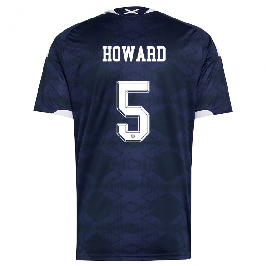 גברים סקוטלנד Sophie Howard #5 כהה לבן ג'רזי ביתית 26-28 חולצה קצרה