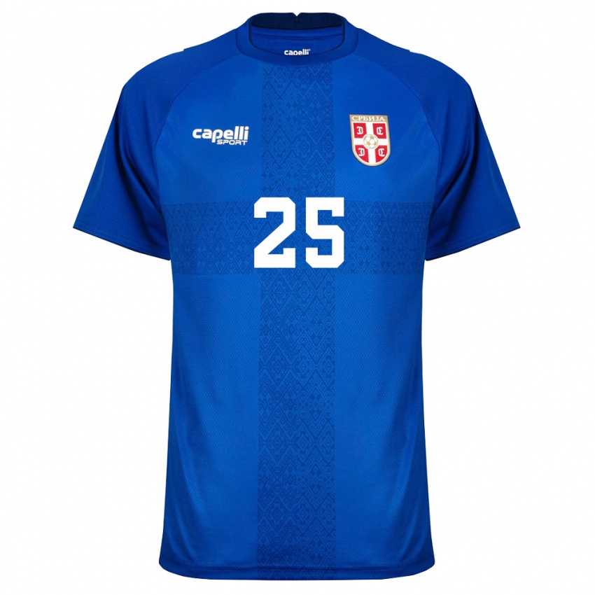 גברים סרביה פיליפ מלאדנוביץ' #25 כהה אדום ג'רזי ביתית 26-28 חולצה קצרה