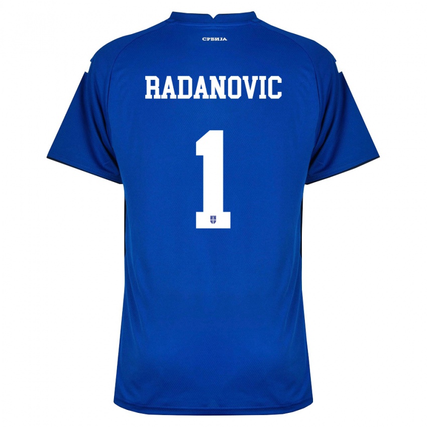 גברים סרביה Savo Radanovic #1 כהה אדום ג'רזי ביתית 26-28 חולצה קצרה