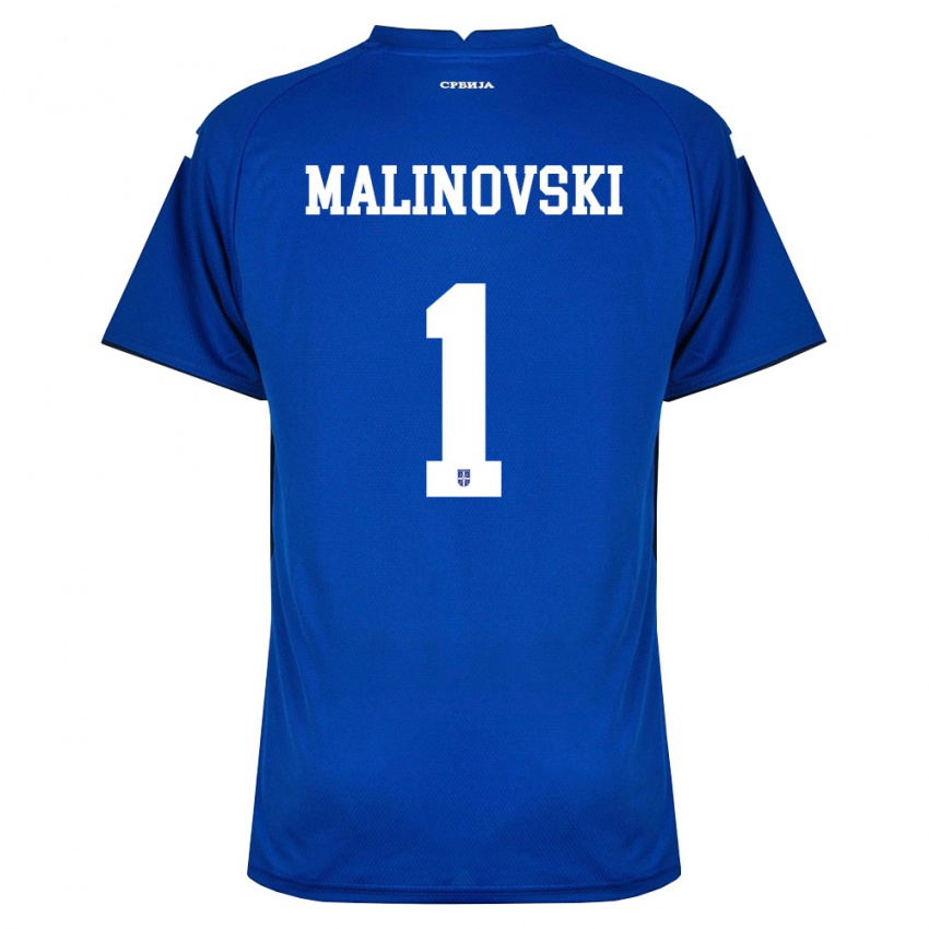 גברים סרביה Strahinja Malinovski #1 כהה אדום ג'רזי ביתית 26-28 חולצה קצרה