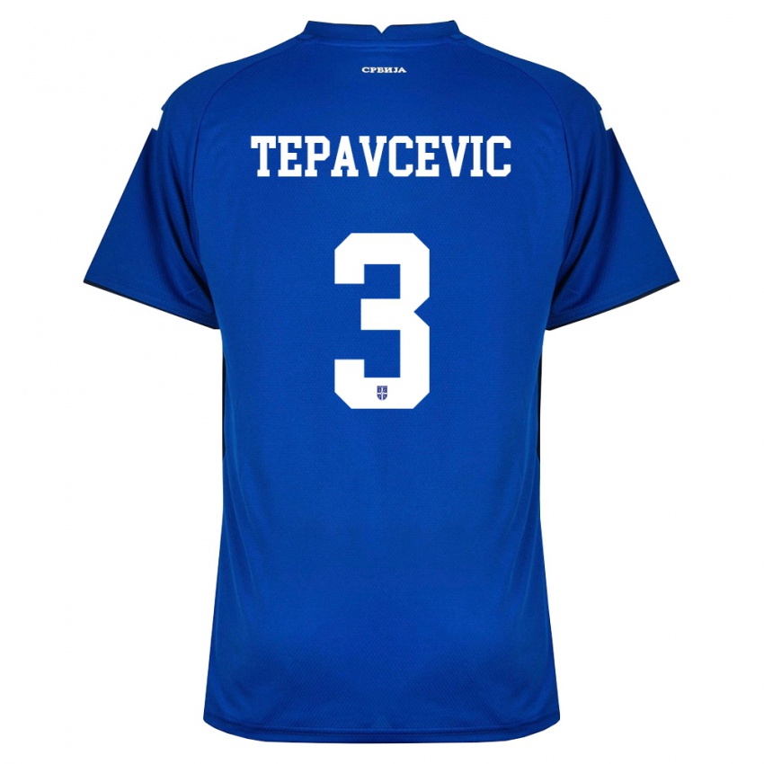 גברים סרביה Mateja Tepavcevic #3 כהה אדום ג'רזי ביתית 26-28 חולצה קצרה