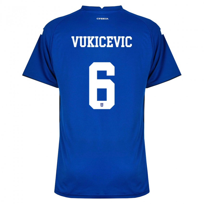 גברים סרביה אלכסיי ווקיצ׳ביץ׳ #6 כהה אדום ג'רזי ביתית 26-28 חולצה קצרה