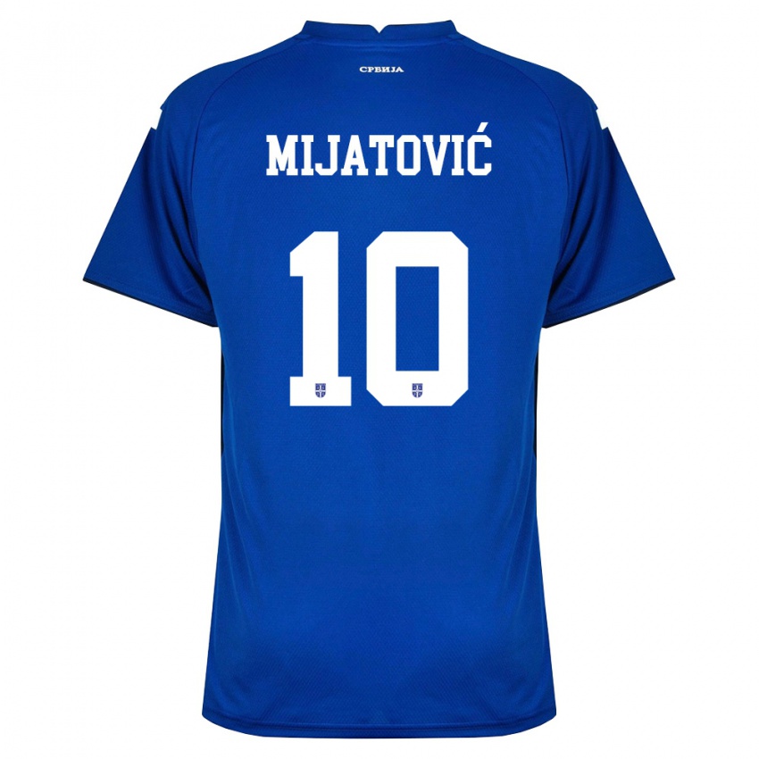גברים סרביה יובאן מיאטוביץ׳ #10 כהה אדום ג'רזי ביתית 26-28 חולצה קצרה