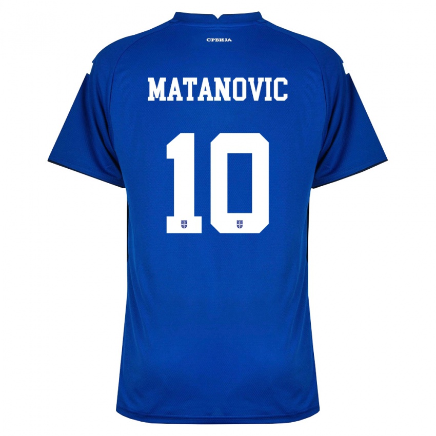 גברים סרביה Ognjen Matanovic #10 כהה אדום ג'רזי ביתית 26-28 חולצה קצרה