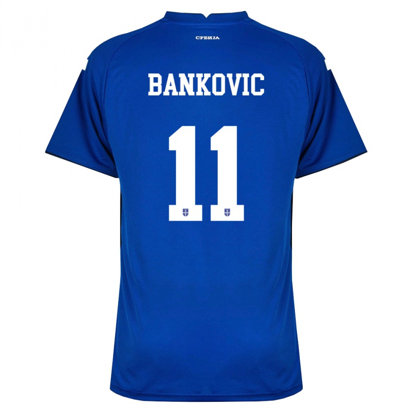 גברים סרביה Mihajlo Bankovic #11 כהה אדום ג'רזי ביתית 26-28 חולצה קצרה