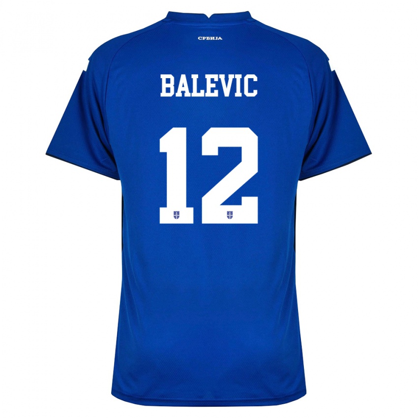 גברים סרביה לזר בלביץ׳ #12 כהה אדום ג'רזי ביתית 26-28 חולצה קצרה