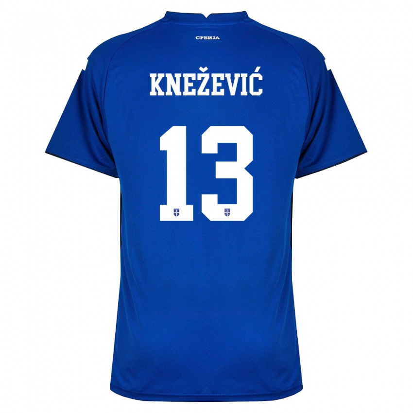 גברים סרביה מילנה קנזביץ' #13 כהה אדום ג'רזי ביתית 26-28 חולצה קצרה