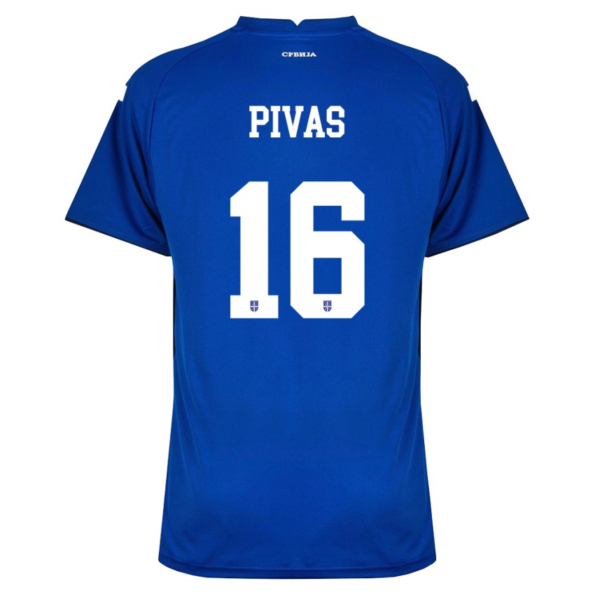 גברים סרביה מיודראג פיבאש #16 כהה אדום ג'רזי ביתית 26-28 חולצה קצרה