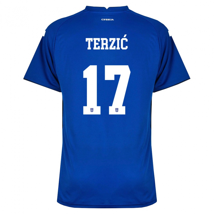 גברים סרביה אלקסה טרזיץ' #17 כהה אדום ג'רזי ביתית 26-28 חולצה קצרה