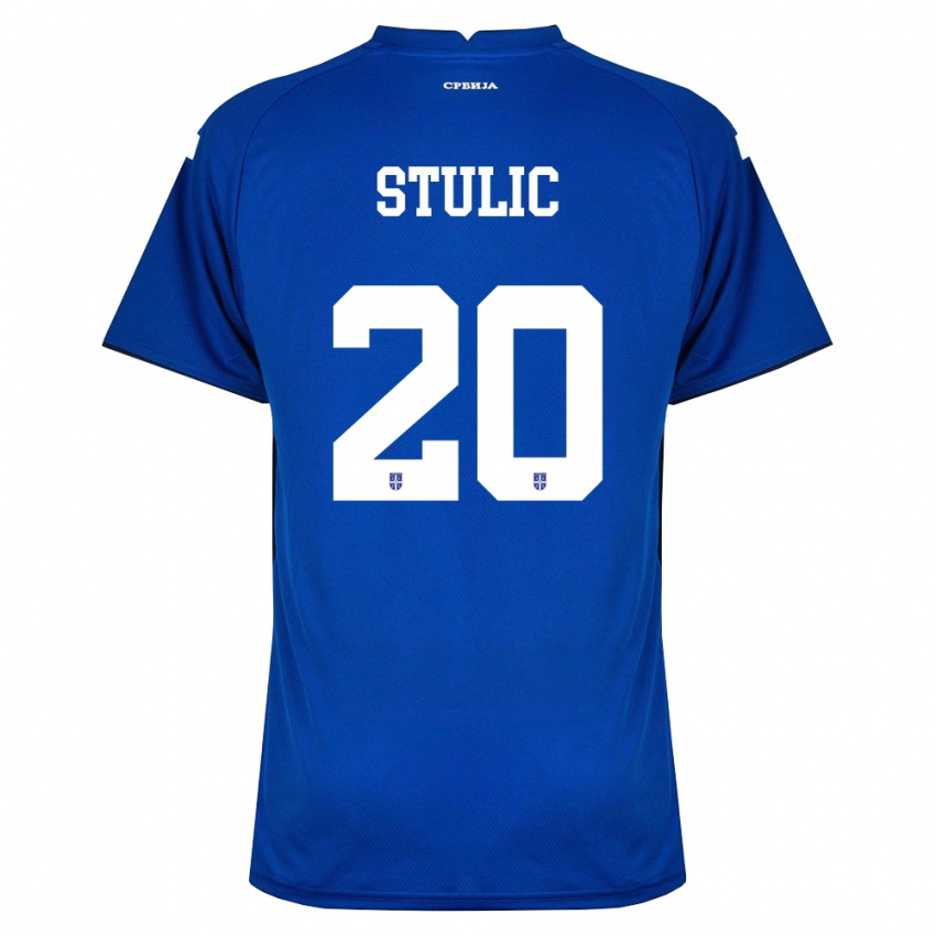 גברים סרביה Pavle Stulic #20 כהה אדום ג'רזי ביתית 26-28 חולצה קצרה