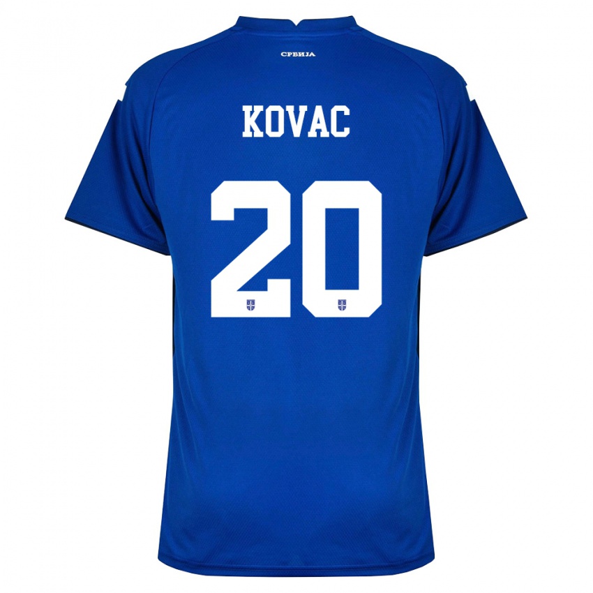 גברים סרביה Danilo Kovac #20 כהה אדום ג'רזי ביתית 26-28 חולצה קצרה