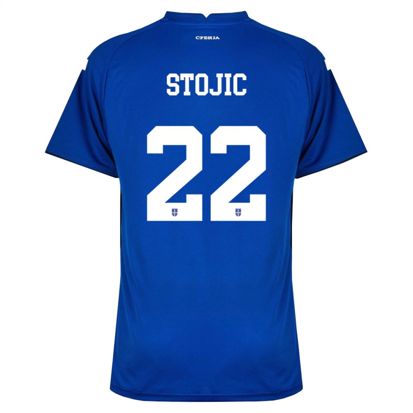 גברים סרביה נמניה סטואיץ' #22 כהה אדום ג'רזי ביתית 26-28 חולצה קצרה