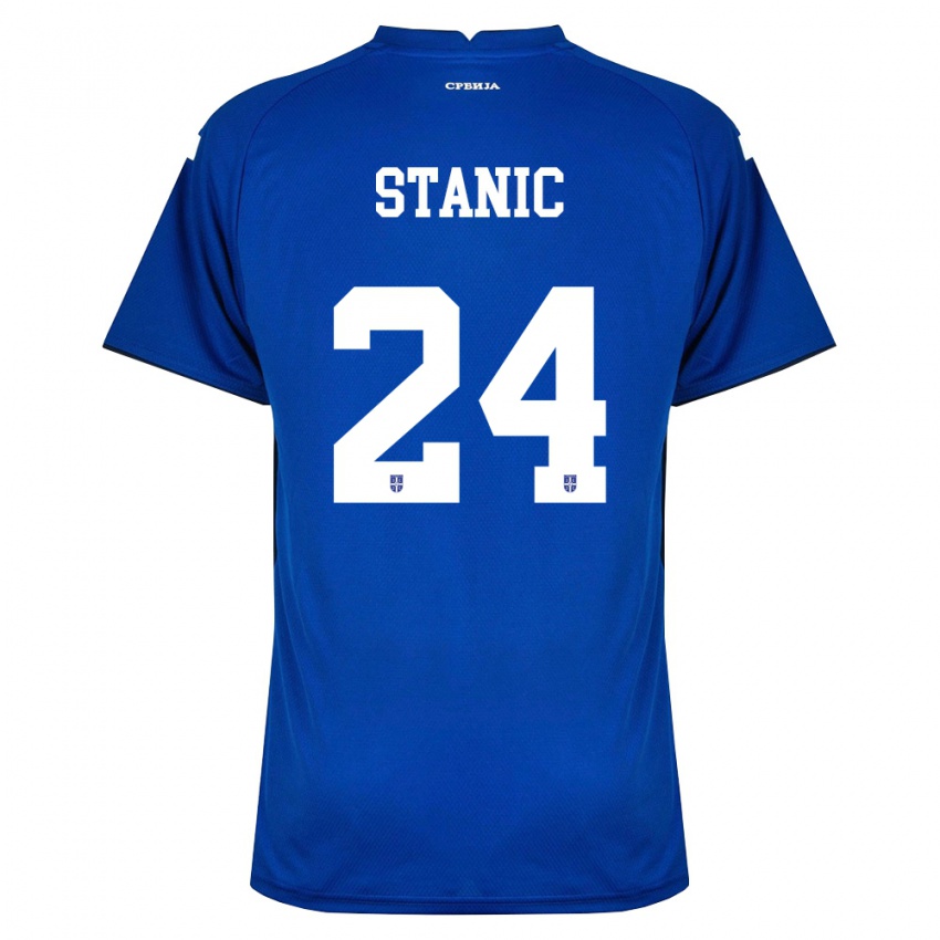 גברים סרביה פטר סטאניץ׳ #24 כהה אדום ג'רזי ביתית 26-28 חולצה קצרה