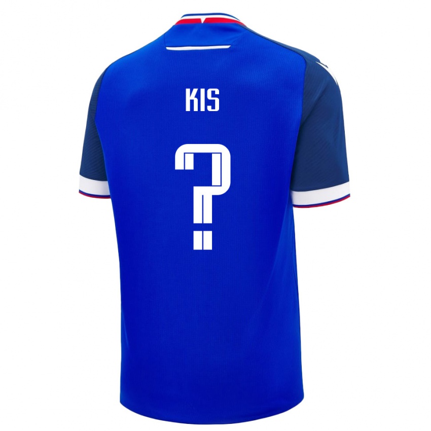 גברים סלובקיה Alex Kis #0 כחול לבן ג'רזי ביתית 26-28 חולצה קצרה