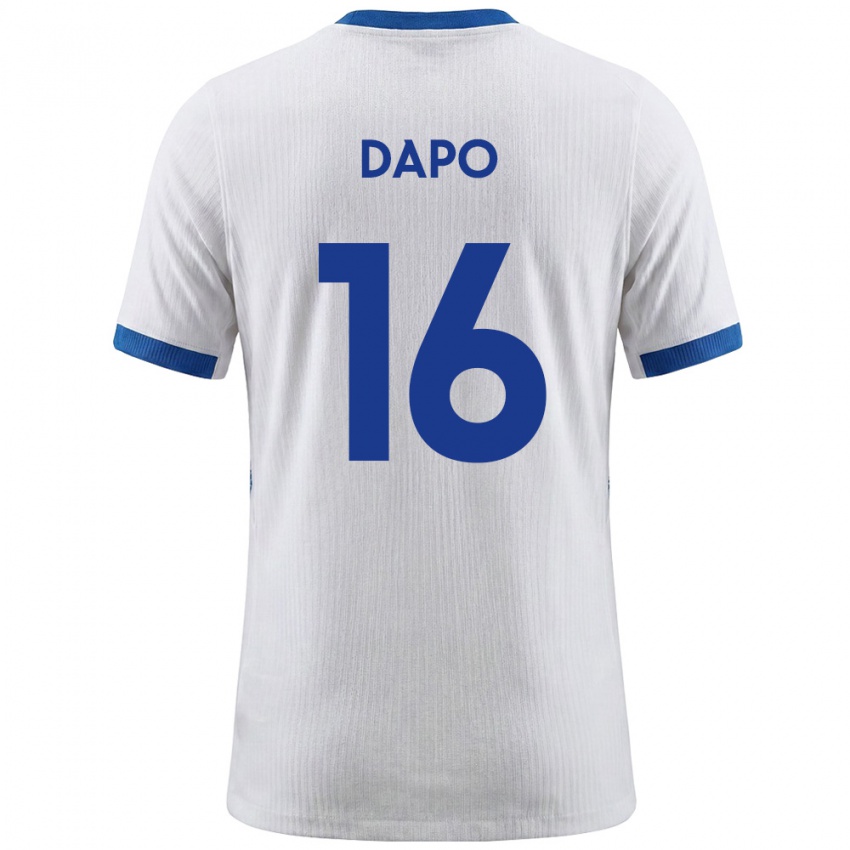 גברים סלובניה Jan Dapo #16 לבן כחול ג'רזי ביתית 26-28 חולצה קצרה
