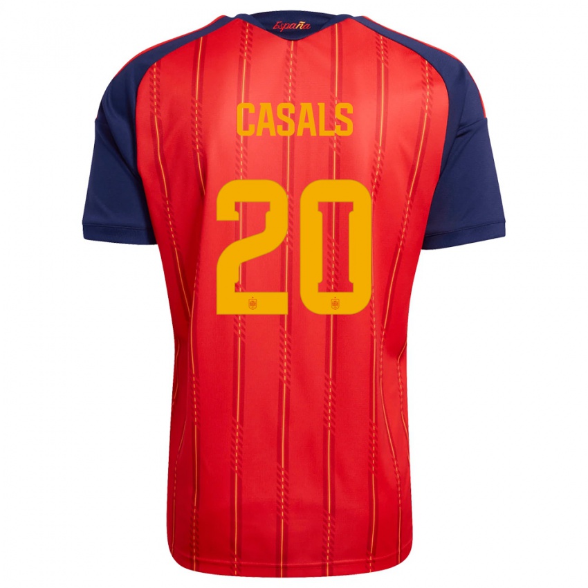 גברים ספרד ג׳ואל רוקה #20 אדום כהה צהוב ג'רזי ביתית 26-28 חולצה קצרה