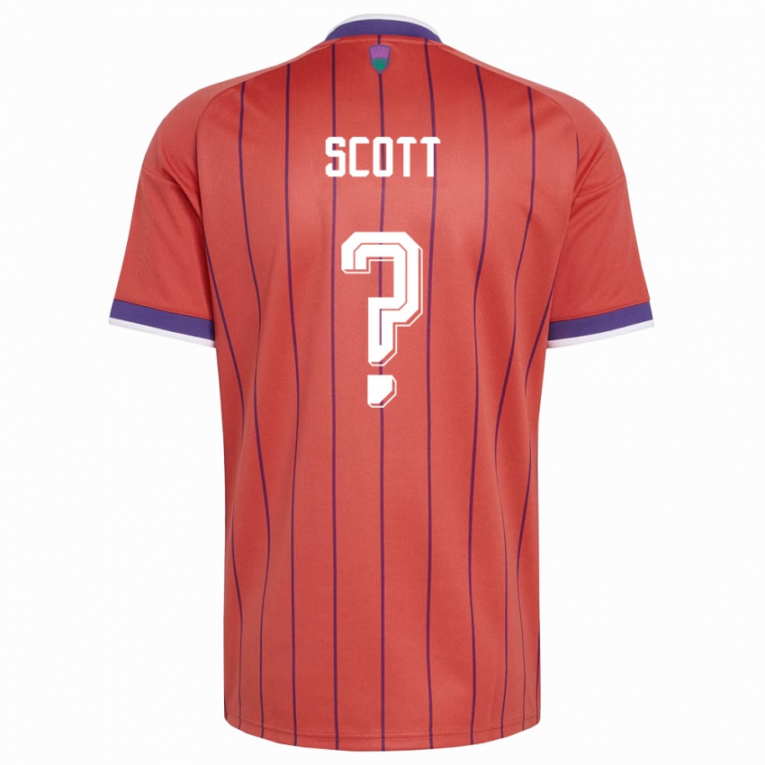 גברים סקוטלנד Cameron Scott #0 כתום סגול הרחק ג'רזי 26-28 חולצה קצרה
