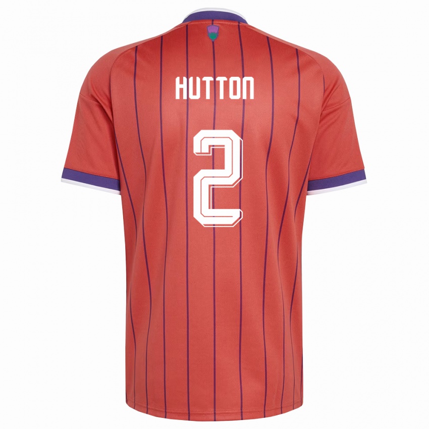 גברים סקוטלנד Ben Hutton #2 כתום סגול הרחק ג'רזי 26-28 חולצה קצרה