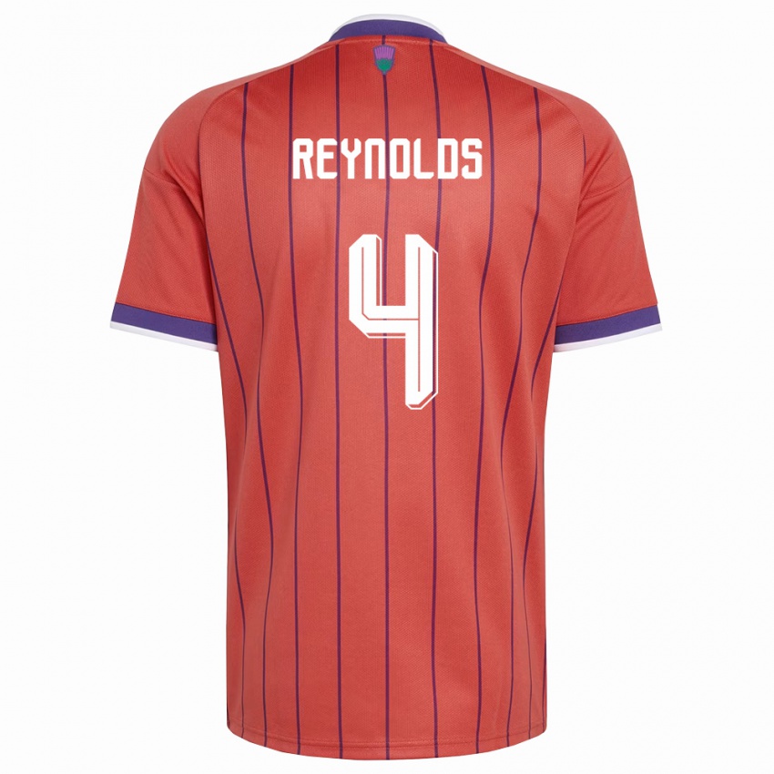 גברים סקוטלנד Nairn Reynolds #4 כתום סגול הרחק ג'רזי 26-28 חולצה קצרה
