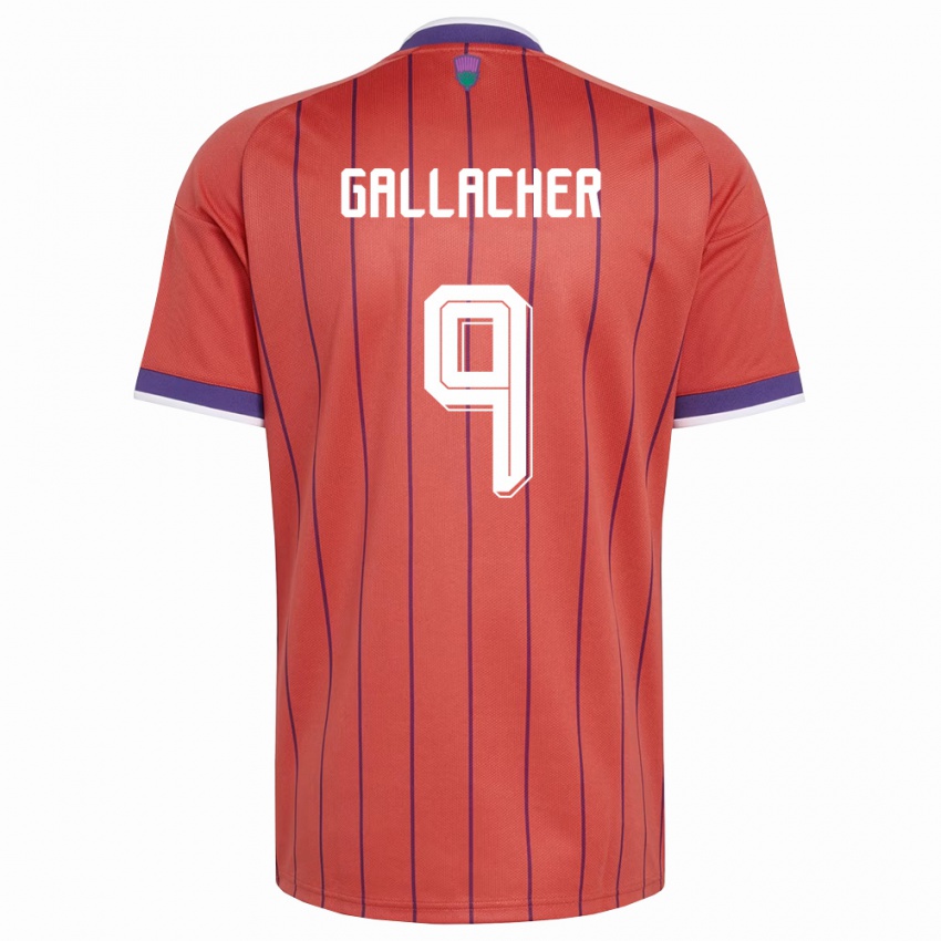 גברים סקוטלנד Amy Gallacher #9 כתום סגול הרחק ג'רזי 26-28 חולצה קצרה