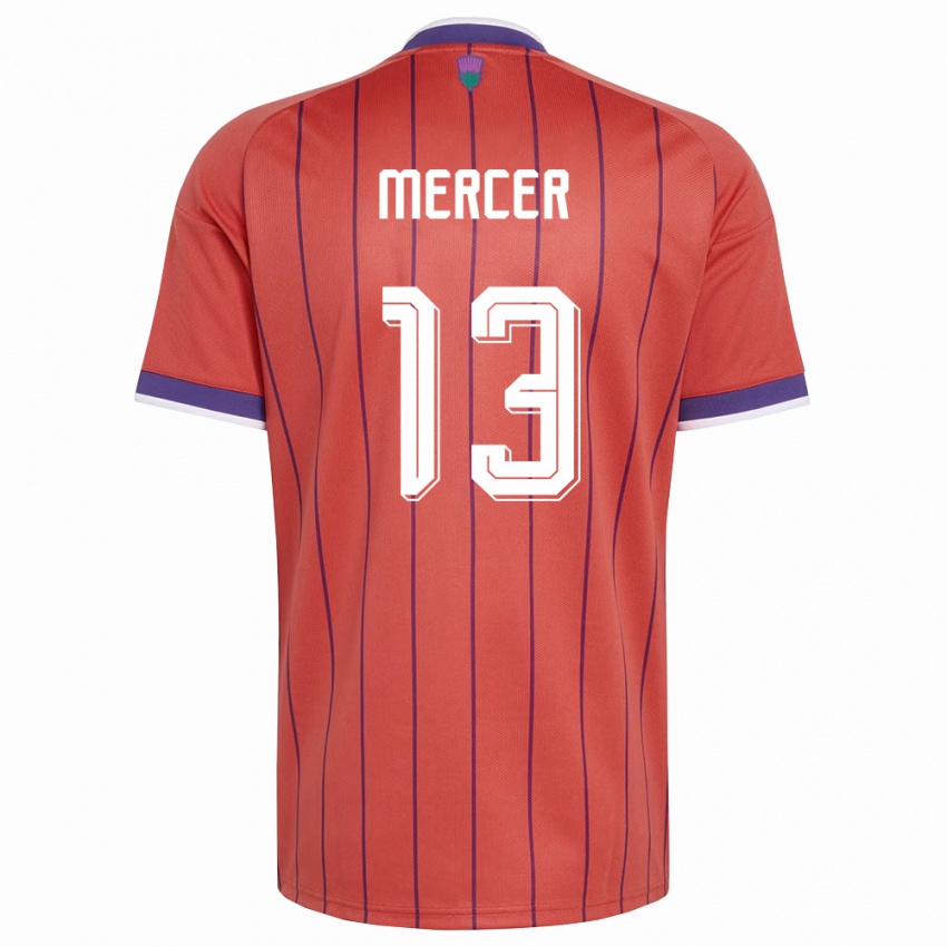 גברים סקוטלנד Jamie Mercer #13 כתום סגול הרחק ג'רזי 26-28 חולצה קצרה