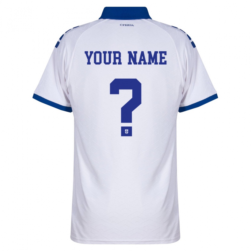 גברים סרביה השם שלך #0 כהה לבן אדום הרחק ג'רזי 26-28 חולצה קצרה