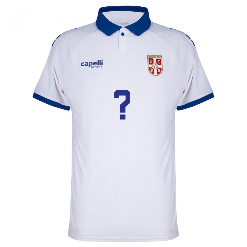 גברים סרביה השם שלך #0 כהה לבן אדום הרחק ג'רזי 26-28 חולצה קצרה