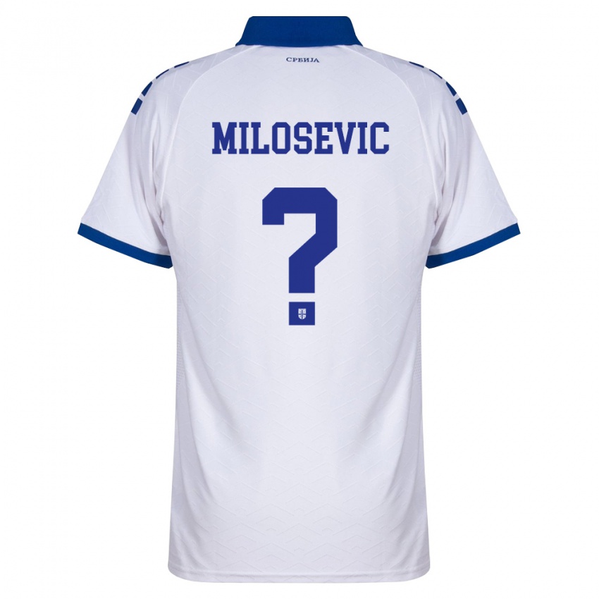 גברים סרביה Mateja Milosevic #0 כהה לבן אדום הרחק ג'רזי 26-28 חולצה קצרה