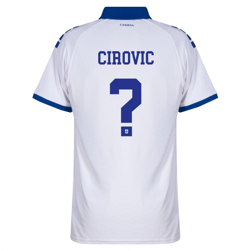 גברים סרביה Filip Cirovic #0 כהה לבן אדום הרחק ג'רזי 26-28 חולצה קצרה