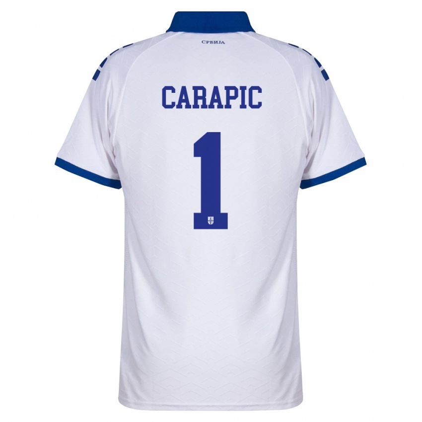 גברים סרביה ולאדן צ׳אראפיץ׳ #1 כהה לבן אדום הרחק ג'רזי 26-28 חולצה קצרה