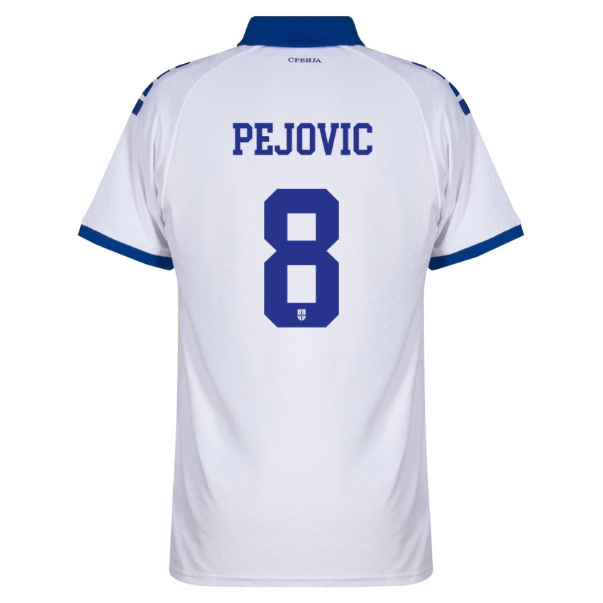 גברים סרביה ולקו איליץ' #8 כהה לבן אדום הרחק ג'רזי 26-28 חולצה קצרה