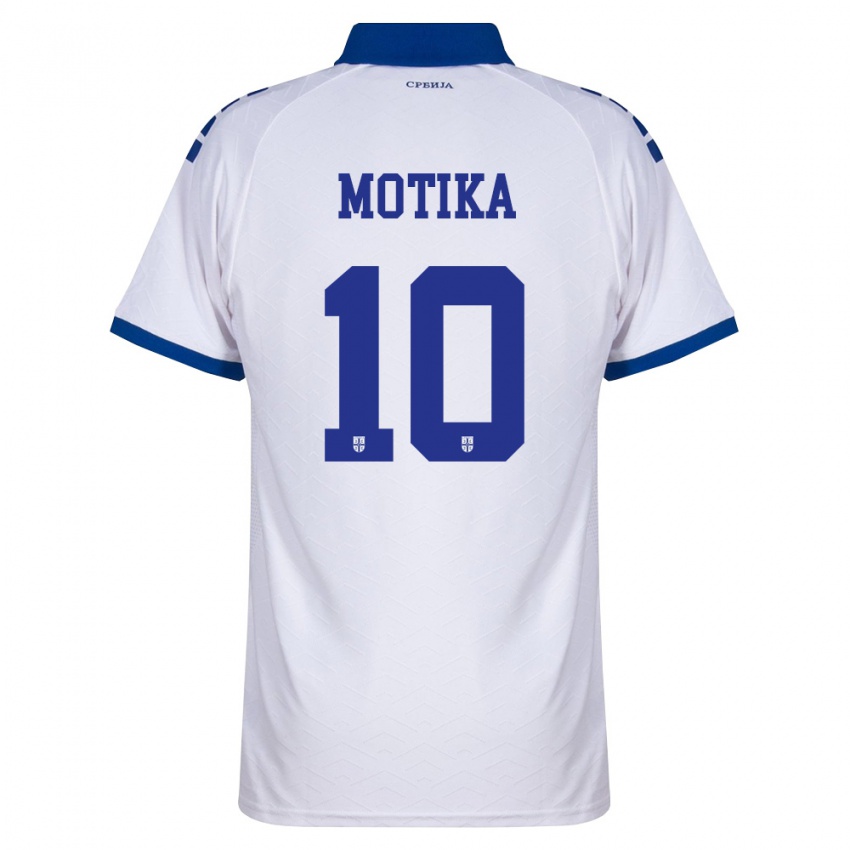 גברים סרביה נמניה מוטיקה #10 כהה לבן אדום הרחק ג'רזי 26-28 חולצה קצרה