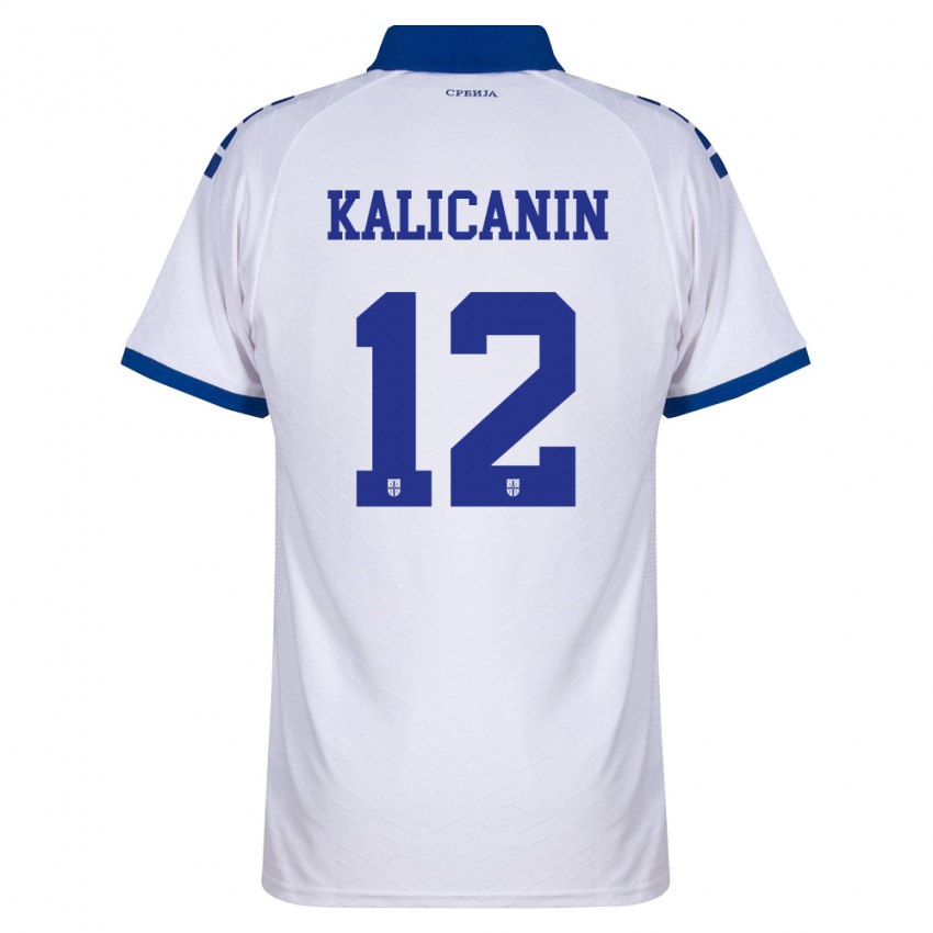 גברים סרביה לזר קליצ׳נין #12 כהה לבן אדום הרחק ג'רזי 26-28 חולצה קצרה