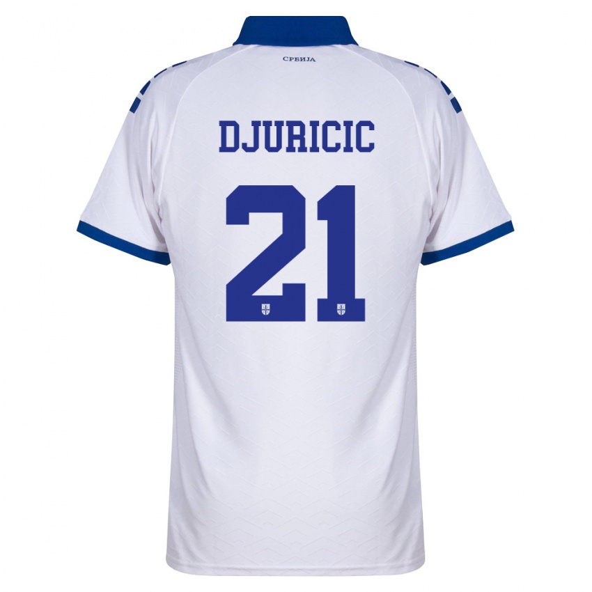 גברים סרביה פיליפ דוריצ'יץ' #21 כהה לבן אדום הרחק ג'רזי 26-28 חולצה קצרה