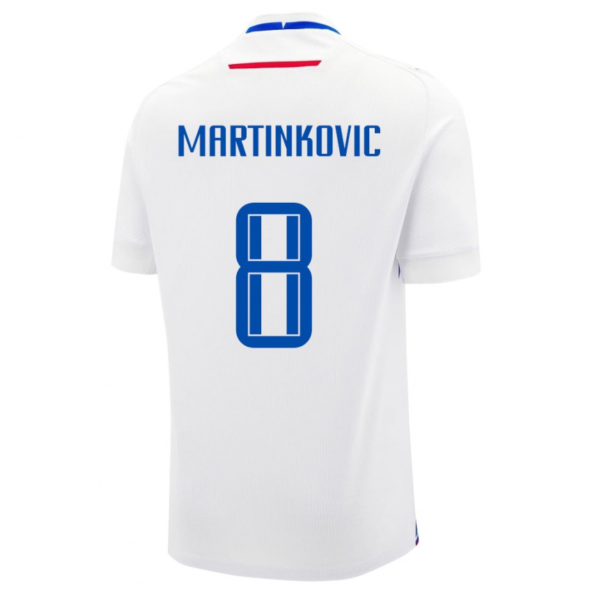 גברים סלובקיה Matej Martinkovic #8 לבן כחול הרחק ג'רזי 26-28 חולצה קצרה