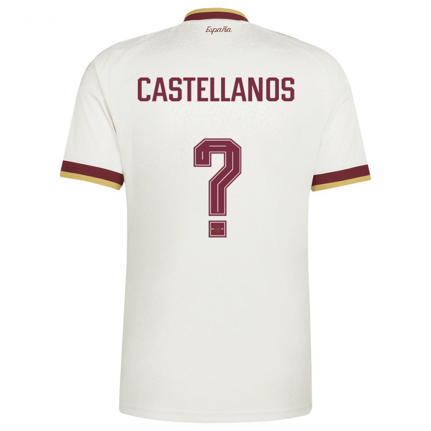 גברים ספרד Iván Castellanos #0 שמנת בורדו הרחק ג'רזי 26-28 חולצה קצרה