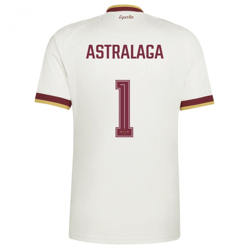 גברים ספרד אנדר אסטרלגה #1 שמנת בורדו הרחק ג'רזי 26-28 חולצה קצרה