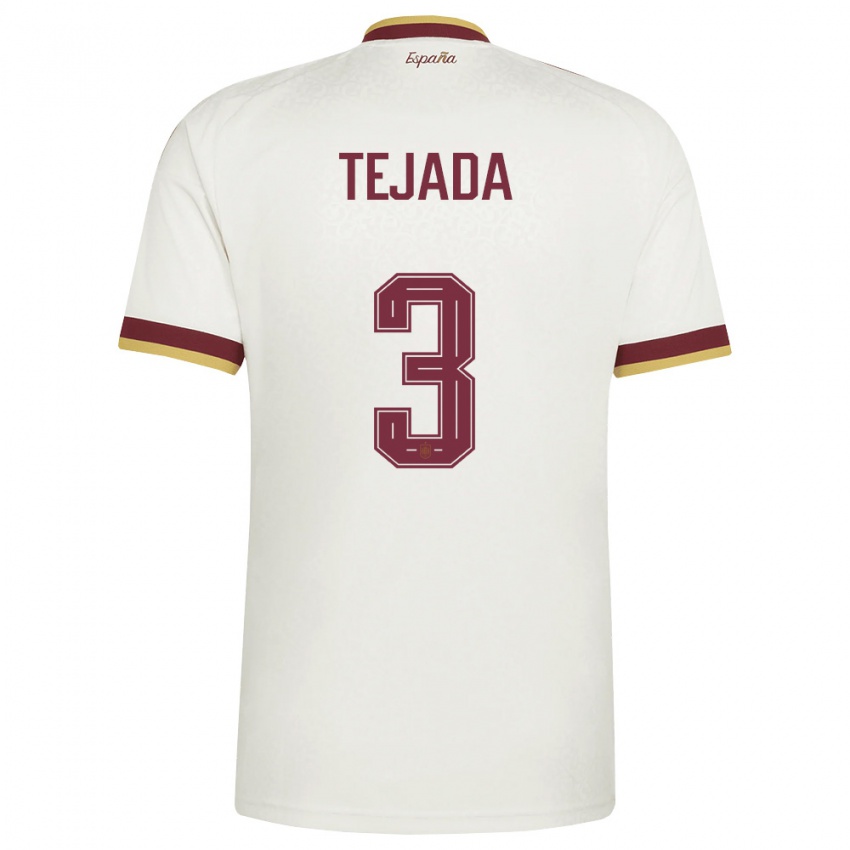 גברים ספרד אנה טחאדה #3 שמנת בורדו הרחק ג'רזי 26-28 חולצה קצרה