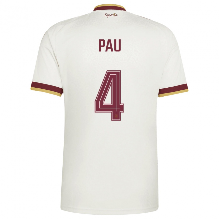 גברים ספרד פאו טורס #4 שמנת בורדו הרחק ג'רזי 26-28 חולצה קצרה