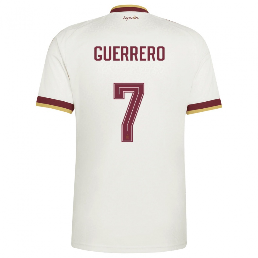 גברים ספרד איירין גררו #7 שמנת בורדו הרחק ג'רזי 26-28 חולצה קצרה