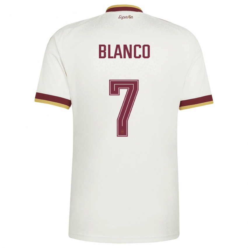 גברים ספרד פאביו בלנקו גומס #7 שמנת בורדו הרחק ג'רזי 26-28 חולצה קצרה