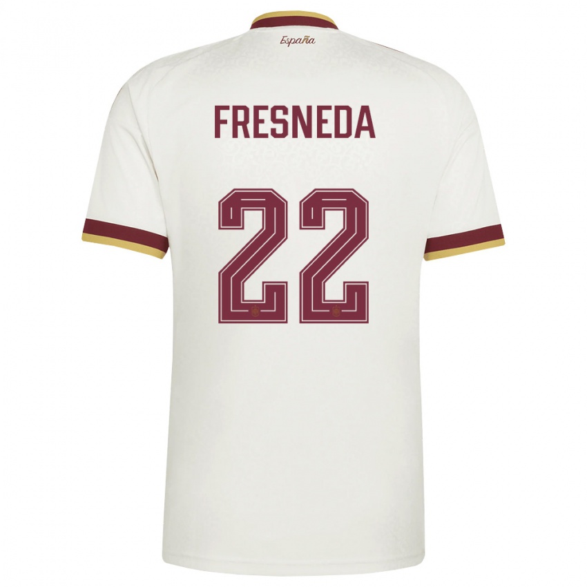 גברים ספרד איבן פרסנדה #22 שמנת בורדו הרחק ג'רזי 26-28 חולצה קצרה